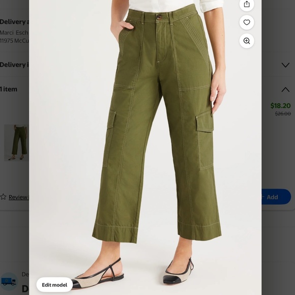 Free Assembly Women’s Cargo Pants - Picture 1 of 14